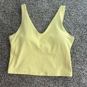 Athleta transcend v neck tank top in yellow